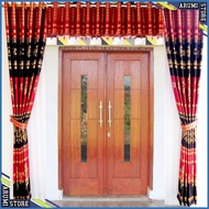 Gorden Poni satu Set Jendela Atas Pintu Motif Sultan Mewah Pentilasi Lubang Angin. Model Smokring 12
