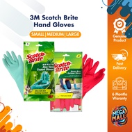 3M Scotch Brite Aloe Vera Hand Gloves Soft Lining Heavy Duty Gloves Coated Rubber Gloves Comfortable