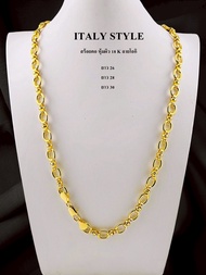 สร้อยคอลายโอกิ สร้อยลายอิตาลี หุ้มผิวทอง18k งานคอลเลคชั่นใหม่ (ความยาว26 - 30นิ้ว)