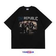 YOUNG.CLUB | ONE REPUBLIC T-SHIRT | T-SHIRT OVERSIZE BLACK STYLE Y2K VINTAGE BOOTLEG GRUNGE SKENA SE