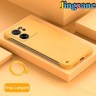 Jingsanc cho Xiaomi 13t/13t Pro Vỏ điện thoại [Dây đeo miễn phí] siêu mỏng mờ không viền nhựa bảo vệ