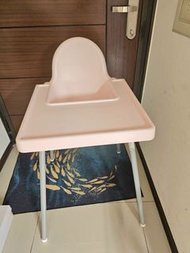 Ikea宜家 粉紅色 兒童餐桌椅