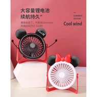 Cartoon Rechargeable Fan Desktop USB Fan Mini Fan Kipas Fan Portable Cooling Fan Baby Stroller USB Charge Mini Kipas 风扇