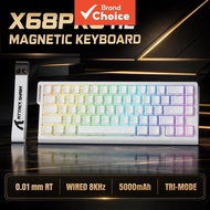 Attack Shark X68PRO HE Compact Wired Mechanical Gaming Keyboard, Responsive Switches, USB Wired Conn