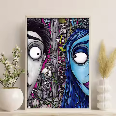 5D Diamond Mosaic Cartoon Corpse Bride Full Round/Square DIY Diamond Painting Complete Kit Home Deco