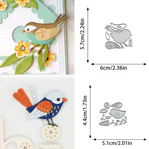 Sparrow Bird Animal Metal Cutting Dies Greeting Card Scrapbooking Embossing Album Cover DIY Decorati