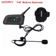 XINOWY V6C pro Full Duplex 800M Football 2 Referee Arbitration Earhook Bluetooth Intercom Headphone