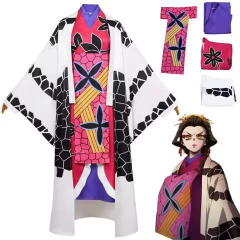 Daki Cosplay Costume Wig Anime Demon Daki Japanese Kimono Dress Outfits Juuni Kitsuki Sixth Women Sl