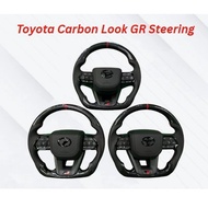Toyota LC300 Design GR CARBON Steering Wheel GR Leather Steering Toyota GR Steering