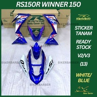 [READY STOCK] COVERSET/BODYSET HONDA RS150/RS150R V2 WINNER 150 (13) WHITE/BLUE
