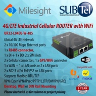 Milesight UR32-L04EU-W-485 4G LTE Industrial Cellular Router Pro UR32 CAT4 3G Wall DIN Rail Mounting