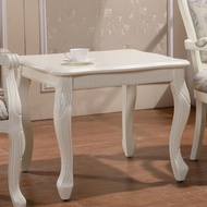 European Style Square Table Side Table Corner Table White Oak Coffee Table Business Negotiation Tabl