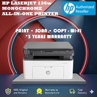 HP Laser MFP 136a/136w Monochrome Laser All-In-One Printer