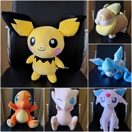 ($120兩隻) Pokemon 比超 來電汪 小火龍 冰伊貝 太陽伊貝 夢夢 日版大毛公仔