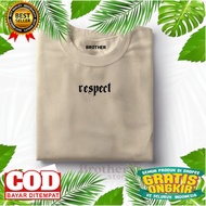 Haus ADEM Comfortable Thick /Brother store KAOS Distro Men Articlel respect KAOS TEXT print Men abu misty Premium