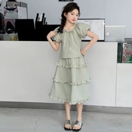 KATUN DV-026 IMPORTED GIRLS' SHORT-SLEEVED SHIRT SET AGE 5-12 YEARS LONG SKIRT SET 7/8 BEAUTIFUL MOD