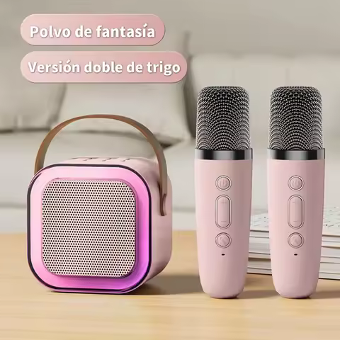 K12 Karaoke Machine Portable Bluetooth 5.3 PA Speaker System with 2 Wireless Microphones Home Family