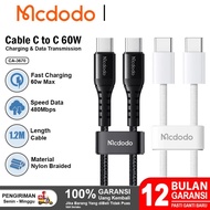 MCDODO Kabel Data Type C to C 3A PD 60W Super Fast Charging Nylon CA 5641 / 5640 / CA-5640 / CA-5641