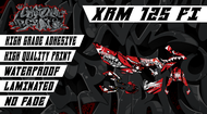 Honda XRM 125 FI Shark Decals Set (Red)