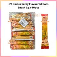 CV BinBin Satay Flavoured Corn Snack 6g x 40pcs PM
