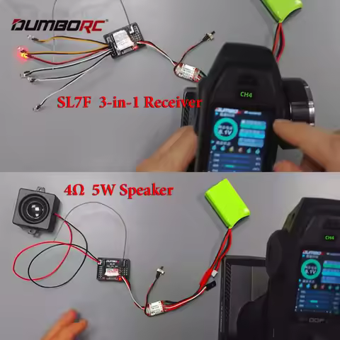 DumboRC 2.4GHz 3-in-1 6V/3A Receiver SL7F Multi-function Receiver with 4Ω 5W Speaker for All DumboRC
