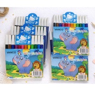 (1 Set) Vanco 12 Color Markers Marker/s Good Marker/s and Acrylic Marker Marker Set