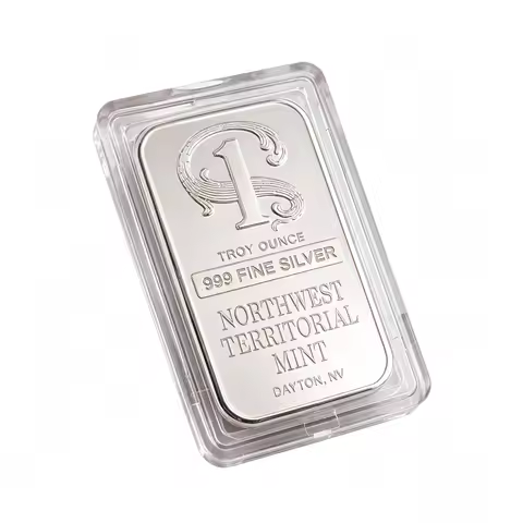 1oz Northwest Territorial Mint Style Replica Silver Bar Collectible Commemorative Ingot with Protect