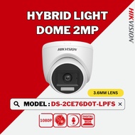 HIKVISION CCTV (World No. 1) Smart Hybrid Light 2MP Indoor Dome Camera DS-2CE76D0T-LPFS (3.6mm)