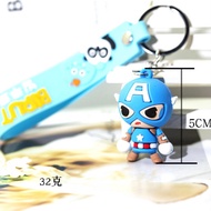 Gantungan Kunci Figure Karakter - Character Cartoon Keychain / Cute Doll Marvel Captain America Spid