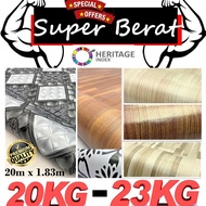 Tikar Getah Super Berat 20m x 1.83m (6 kaki) Tebal 0.40mm PVC Vinyl Carpet Flooring Canopy Karpet Velvet Khemah Kanopika