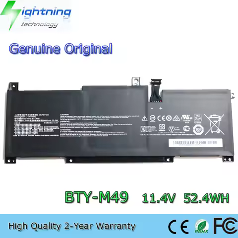 New Genuine Original BTY-M49 11.4V 52.4Wh Laptop Battery for MSI Modern 14 B10MW B4MW B11SB Prestige