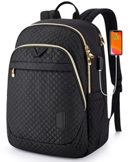 BAGSMART Travel Laptop Backpack Women, 15.6 Inch Anti Theft Laptop Backpack with USB Charging Port,