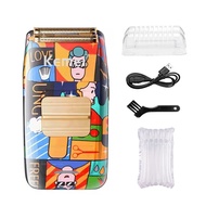 new Kemei KM-1102H USB Charging Electric Shaver For Men Razor Personalized Graffiti Hair Shaving Mac
