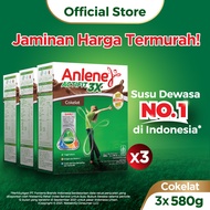 Anlene Actifit 3X Susu Bubuk Dewasa Cokelat 3 x 580g - Nutrisi Tinggi Kalsium Untuk Tulang Sendi dan