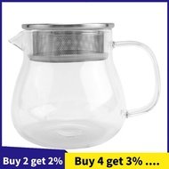 Heat Resistant Coffee Pot Hand Brewing Coffee Pot Steel Cover Transparent Sharing Pot Glass Brewing 