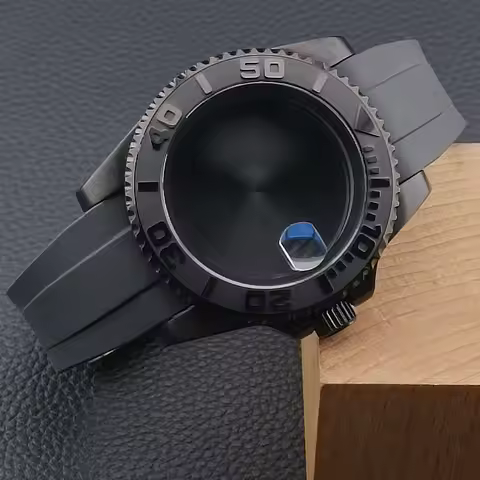 40.5mm stainless steel case fit NH34 N serie H35/NH36 movement sapphire glass magnifying glass water