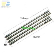 Set Double-end Full of Studs M8*187; M8*197 Cylinder for Scooter GY6-125 1P52QMI 152QMI / GY6-150 1P