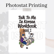 [Photostat] Talk to me in Korean Workbook Level 1