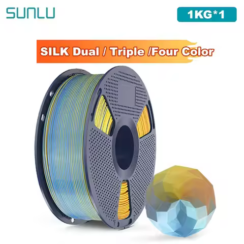 SUNLU 1KG SILK /Dual / Triple /Four Color 3D Printer Filament 1.75mm 1000g Spool (2.2lbs) Neatly Fil