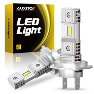 AUXITO 2Pcs H7 LED Bulb CSP Chip Headlight Fanless Super White Bright 12V 1:1 Mini Design H7 Slim LE