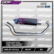 Exhaust Racing Malaysia Style Yamaha MX King MX Old MX New Full System Type MOK1 Black Blue