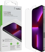 Belkin iPhone 13 Pro Max Screen Protector TemperedGlass, AntiMicrobial-Treated, Easy Application Bub