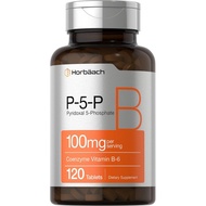 Horbäach P5P Activated Vitamin B6 100mg | 120 Tablets | Vegetarian plement, Non-GMO, Gluten Free | P