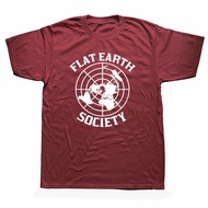 Funny Flat Earth Society Logo T Shirts Graphic Cotton Streetwear Short Sleeve O-Neck Harajuku T-shir