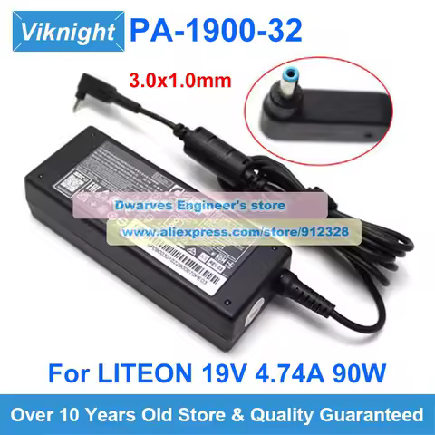 Genuine 19V 4.74A 90W AC Adapter Liteon PA-1900-32 Charger For For ACER A517-53-593A SWIFT X SFX14-4