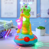 1pcs Children's Electric Caterpillar Saxophone Toys,Dancing Saxophone Caterpillar,LED Light Caterpil