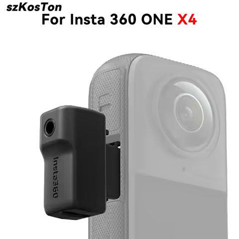 Mic Audio Adapter For Insta360 One X4 Microphone Adapter For Insta 360 One X4 Action Camera Accessor