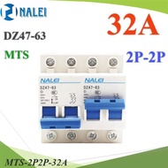 MTS 32A 2-Way Circuit Breaker NAILE AC MCB 2Pole Left Side And 2Pole Right