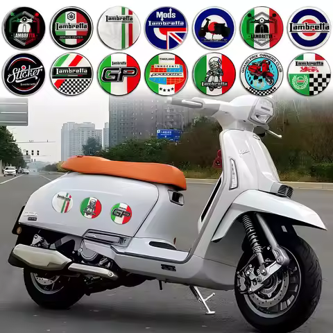 For Lambretta G350 SX/DL LN125 G325 X300 V50 G125 LN150 3D Resin Gel Motorcycle Stickers Moto Scoote