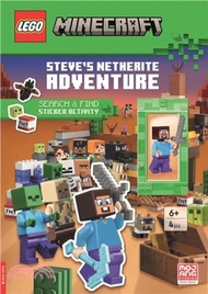 LEGO Minecraft: Steve Netherite Adventure Search & Find Sticker Activity (with Steve minifigure and 